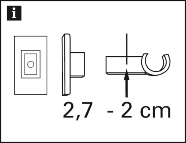 caférúd tartókonzol california Ø 12mm fehér 1,2/2,7cm caférúd tartókonzol california Ø 12mm fehér 1,2/2,7cm