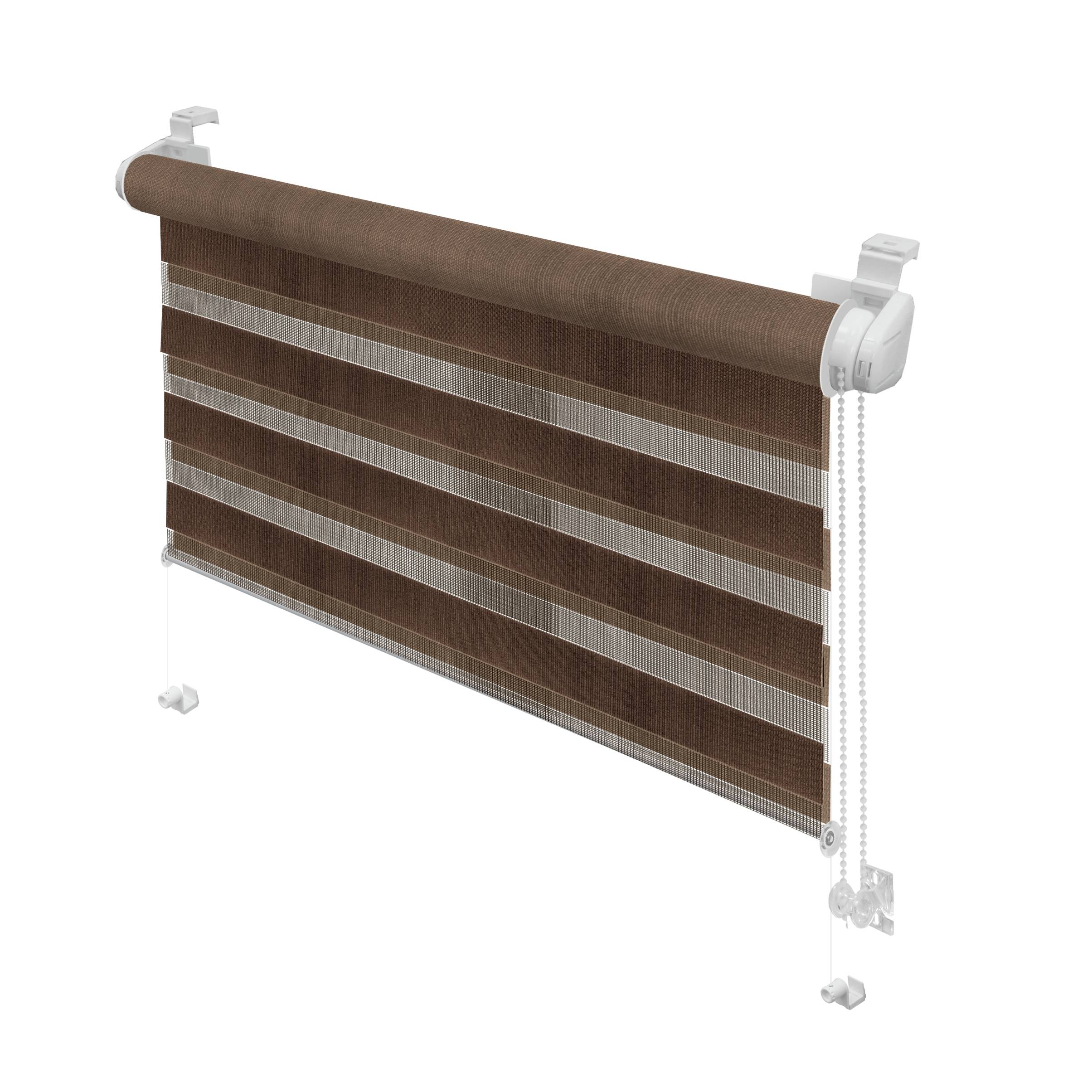méretre gyártott zebra sávroló 150 cm magassággal csokoládé barna (725) színben méretre gyártott zebra sávroló 150 cm magassággal csokoládé barna (725) színben