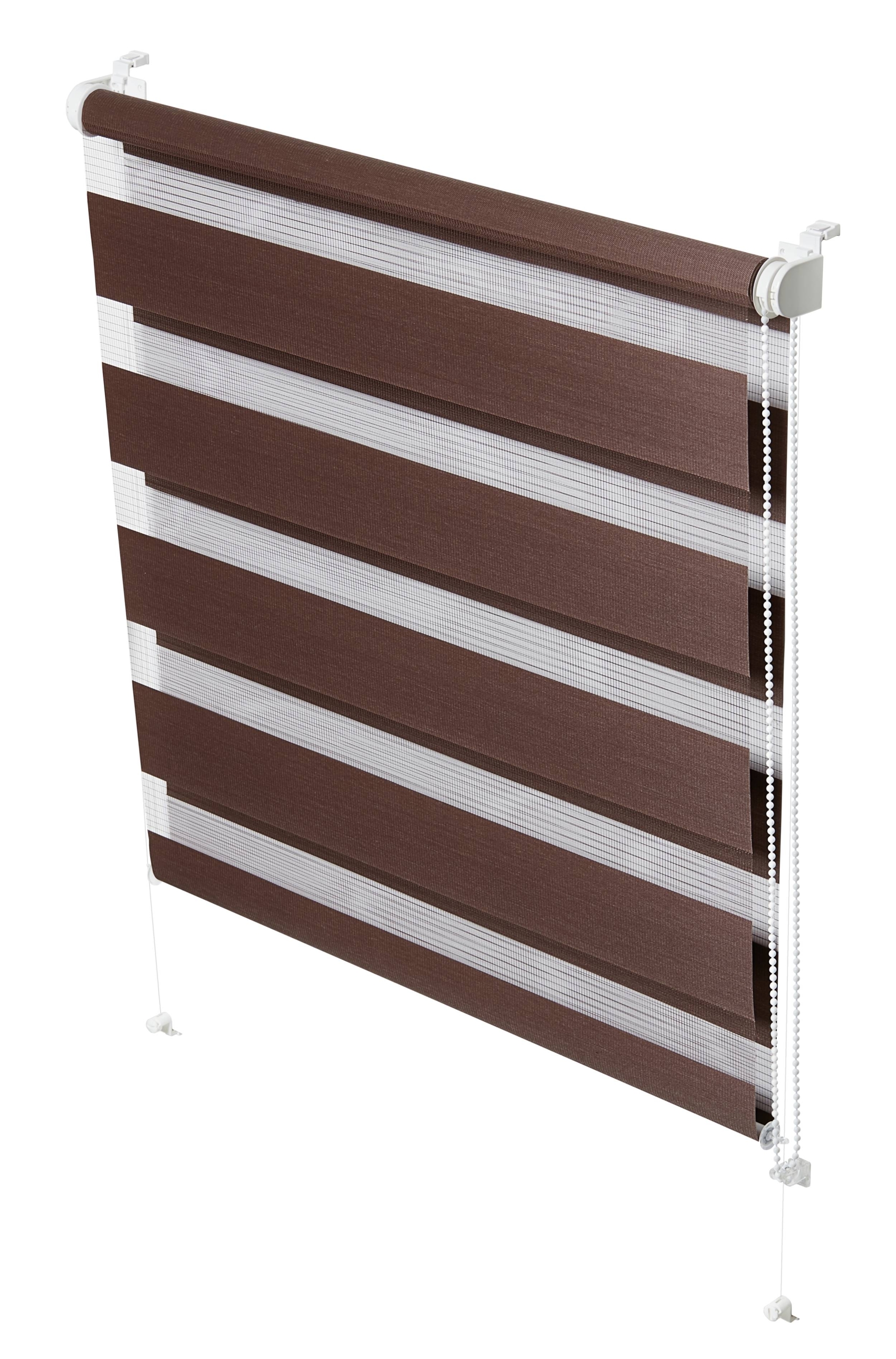 méretre gyártott zebra sávroló 150 cm magassággal csokoládé barna (725) színben méretre gyártott zebra sávroló 150 cm magassággal csokoládé barna (725) színben