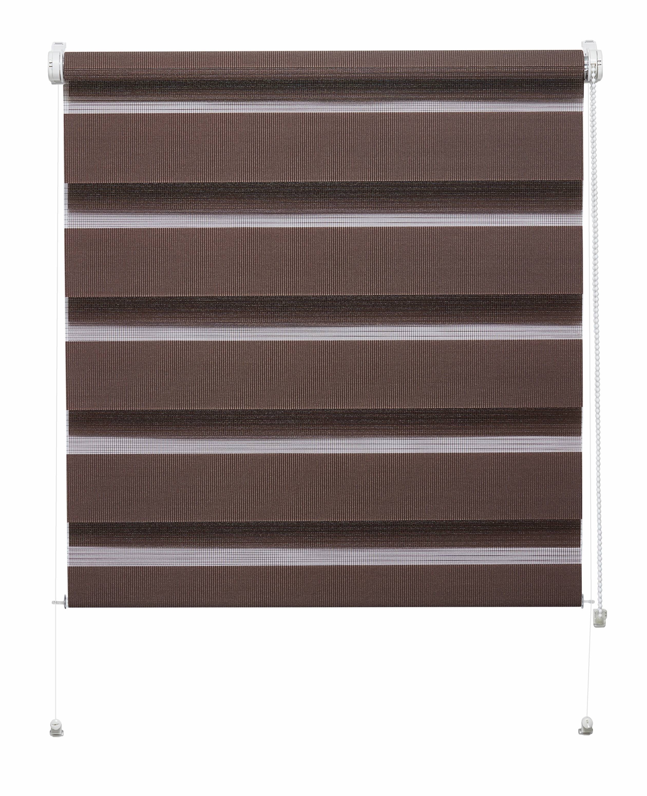 méretre gyártott zebra sávroló 150 cm magassággal csokoládé barna (725) színben méretre gyártott zebra sávroló 150 cm magassággal csokoládé barna (725) színben