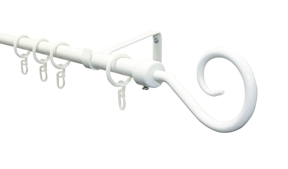 kihúzható komplett karnis szett hook Ø13/16 mm 130 240cm fehér szín kihúzható komplett karnis szett hook Ø13/16 mm 130 240cm fehér szín
