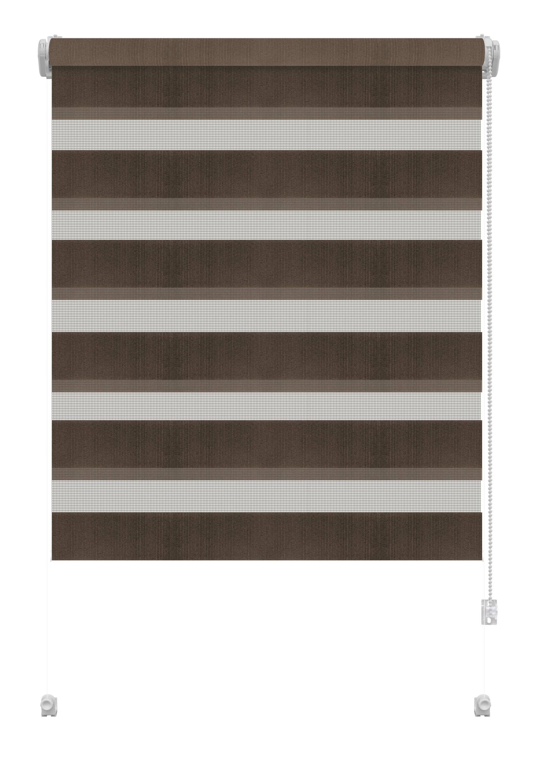 méretre gyártott zebra sávroló 150 cm magassággal csokoládé barna (725) színben méretre gyártott zebra sávroló 150 cm magassággal csokoládé barna (725) színben