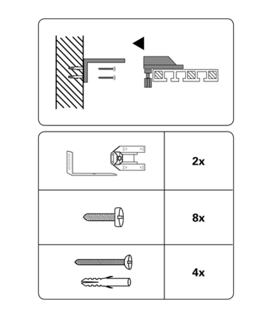 oldalfali konzol ge és gk függönysínekhez 10cm oldalfali konzol ge és gk függönysínekhez 10cm